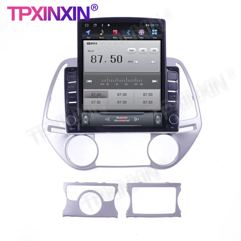 

For Hyundai I20 2008-2014 Tesla Screen 6+128G Android 10 Car Multimedia Player Head Unit Audio Radio Navigtion Wireless Carplay