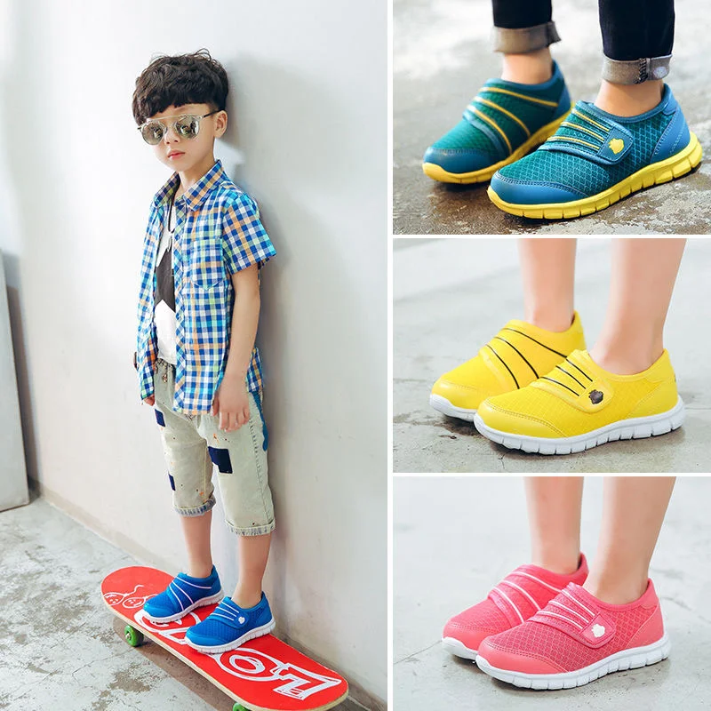 

Children Mesh Casual Shoes Boy Sneakers Kids Banner Sport Footwear Kids Shoes for Girl Light Shoes Cute Pink Flat Shoes Free