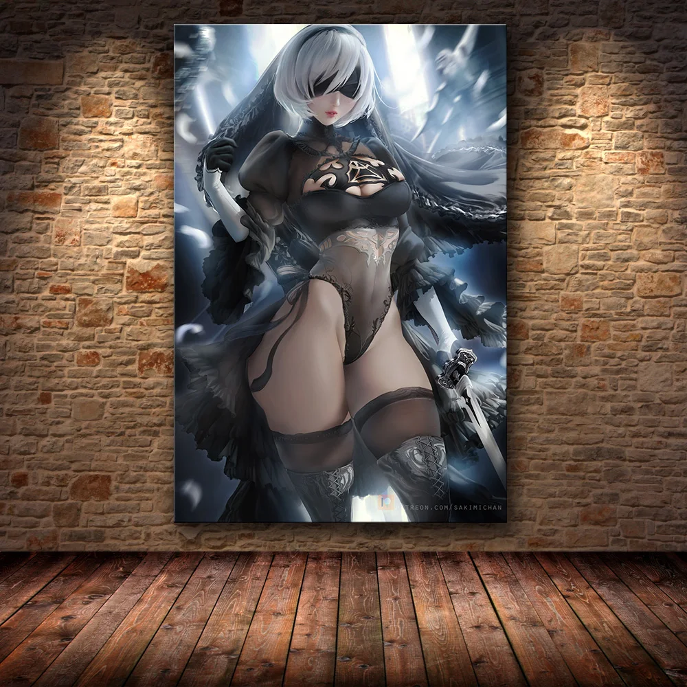 15 Картина для украшения плаката без рамы NieR: Automata на HD холсте, Картина на холсте, художественная настенная живопись, картины на холсте - Цвет: 15