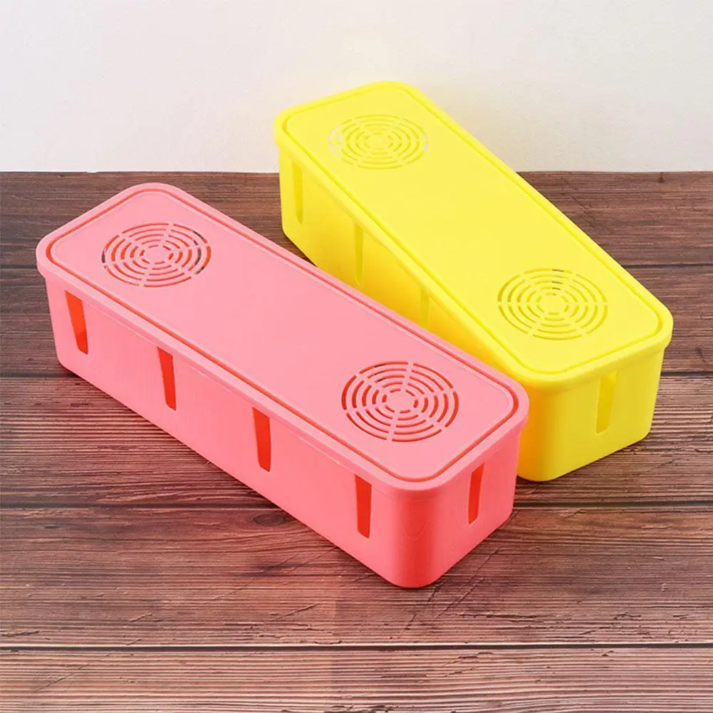 

Safety Plastic Cable Storage Box Wire Management Socket Tidy Organizer Home Room Container Cable Management Case Home Decor