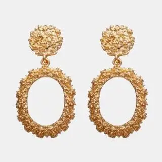 

Krasivaya Geometric Large Gold Metal Pendant Drop Earrings For Women Fashion Jewelry Trendy Gift