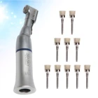 Наконечник для зубной щетки NSK Style, обратный угловой наконечник E-type с защелкой, с низкой скоростью, из нержавеющей стали, с дополнительным распылителем воды, с полировальной щеткой  1, 10 шт.