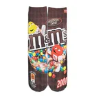 Хлопковые мужские и женские носки с художественным 3D-принтом, забавные бриллиантовые носки унисекс с рисунком картофельных чипсов, шоколада, фруктов, конфет