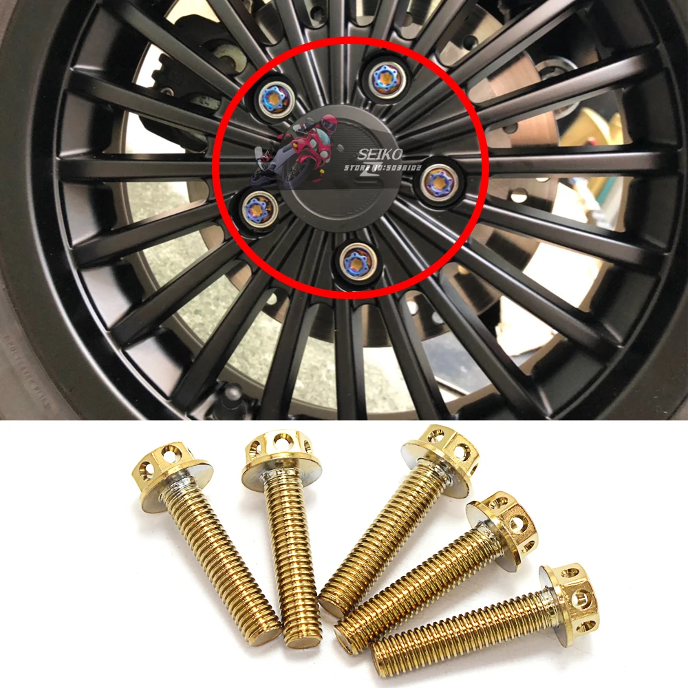 5 шт. титановый болт с шестигранной головкой для скутера Piaggio Vespa GTS 300 300/ie GTS300 |