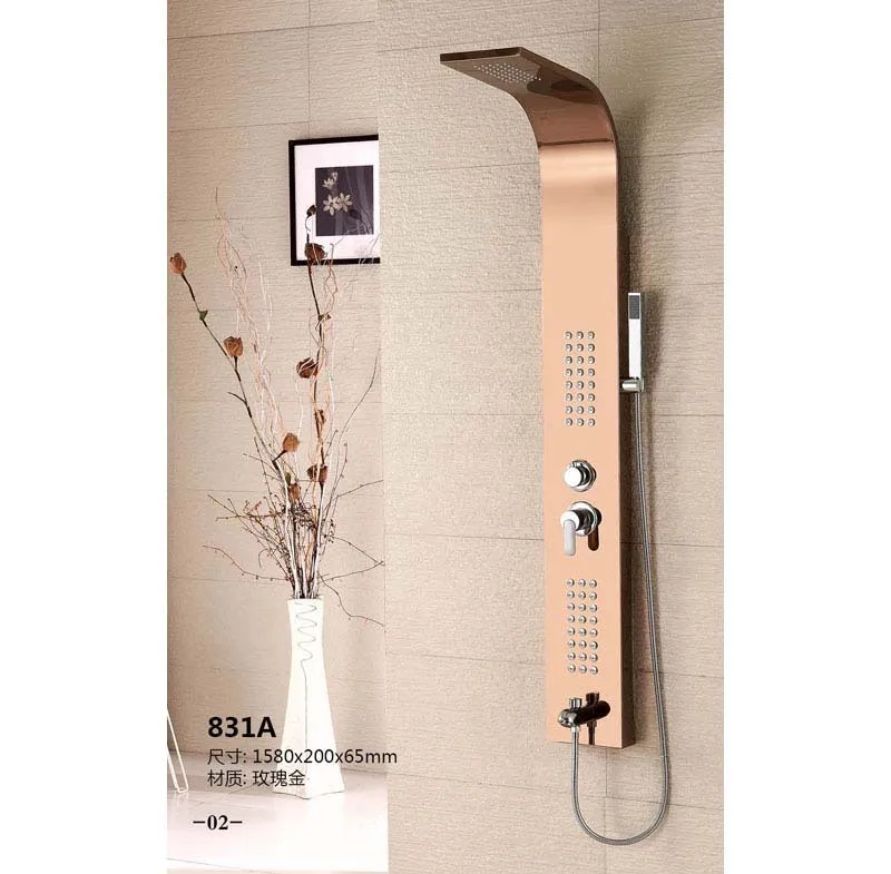 Термостатическая душевая панель 5 шт. массажные насадки дождевая колонка