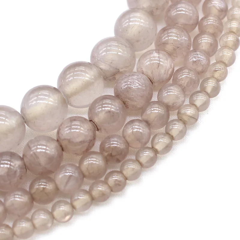 Натуральный серый кварцевый ледяной кристалл лабрадорит нефритовые бусины для