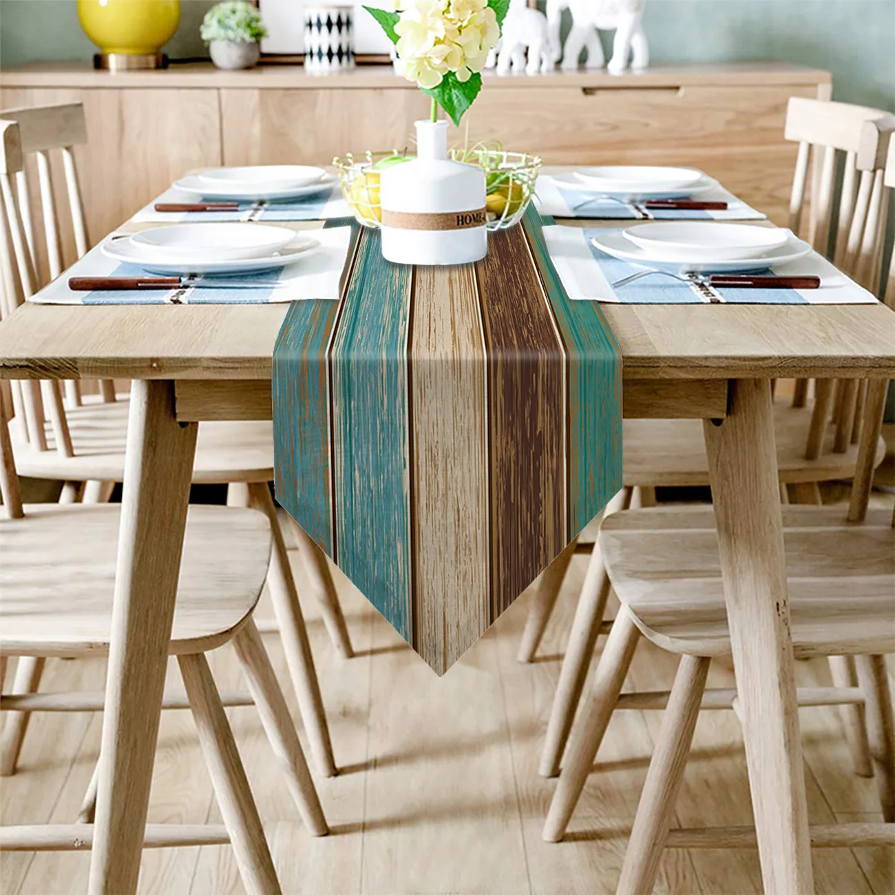 Ретро текстура древесины настольная дорожка s скатерть скатерти для праздников