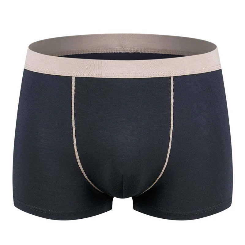 5PCS/Lot Modal Men's Underwear 3D Seamless Sexy Oversized Boxers Pants Loose Fat Guy Youth Middle Waist Boxer Summer 3459XLKGSMM