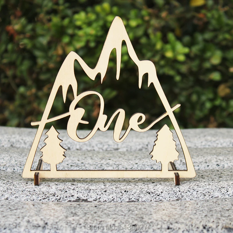 Деревянные цифры для стола горного деревенские Свадебные центральные части и
