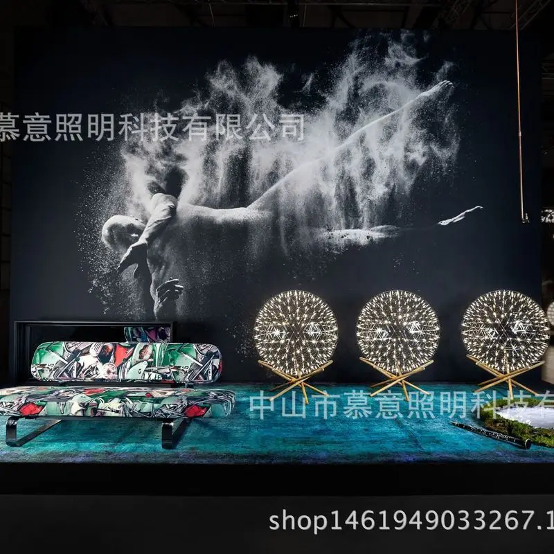 Светящаяся Настольная лампа с шариками современный простой деревянный