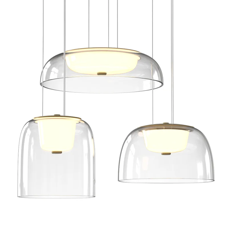 Потолочная стеклянная светодиодная люстра Подвесная лампа прикроватные