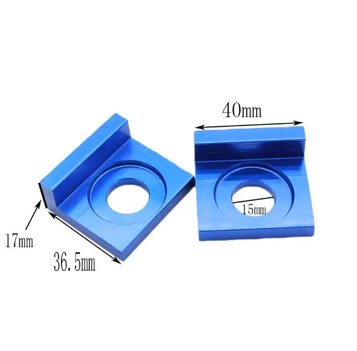 blue 40mm 1 пара 6 цветов 15 мм квадратный алюминиевый натяжитель цепи регулятор для мотоцикла модификация Запчасти Аксессуары - Цвет: blue 40mm