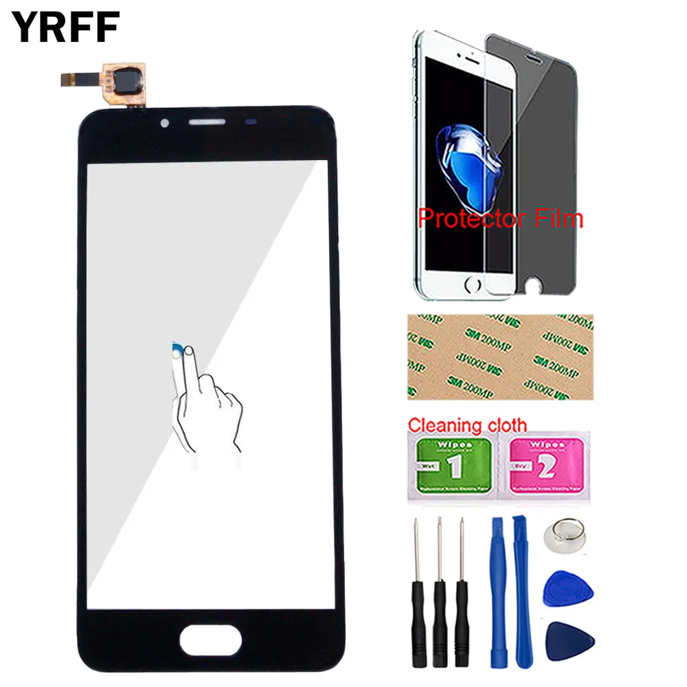 

5" Touch Screen Front Panel For Meizu U10 Meilan U10 Touch Screen Sensor Digitizer Front Outer Glass Repair Tools Protector Film