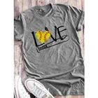 Милая футболка с цветным принтом сердца, забавная женская футболка на День святого Валентина, подарок, футболка, топ для влюбленных