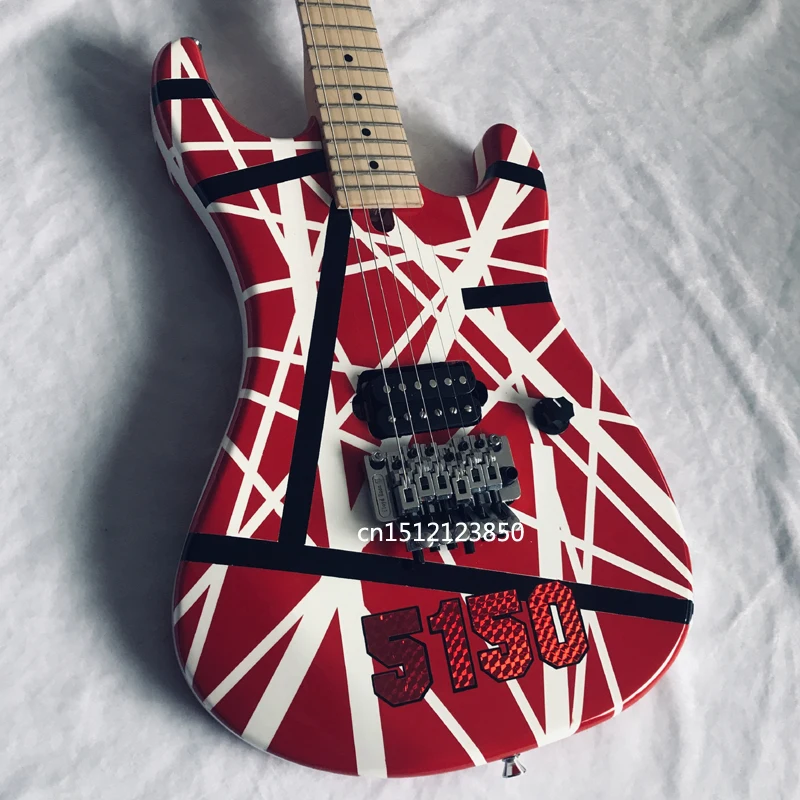 

Eddie Van Halen 5150 Red Electric Guitar /White black Stripe/