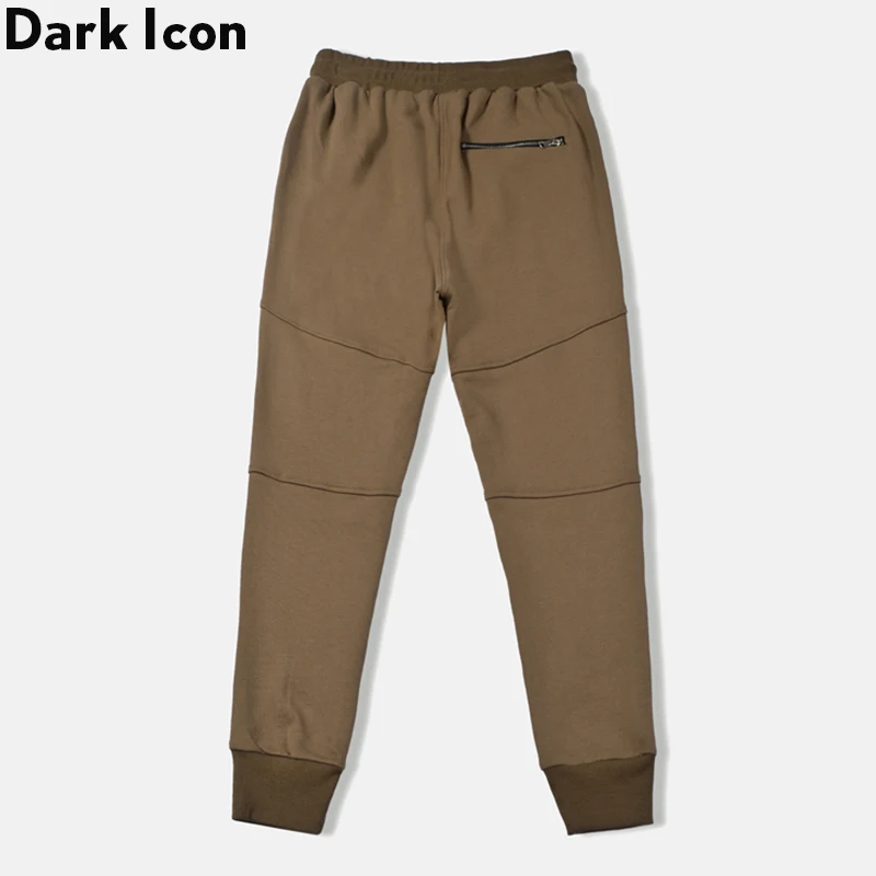 Темные иконы сплошной цвет Высокая уличная мода мужские брюки махровые