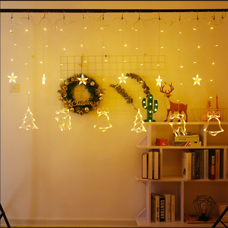 Рождественская форма елка лось колокольчик звезда светодиодный светодиодная