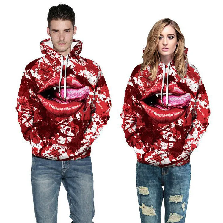 

Men hooded sweatshirt fall/winter new Halloween clothes 3D printing pullover hoodies jacket men/women couple casual sweatershirt