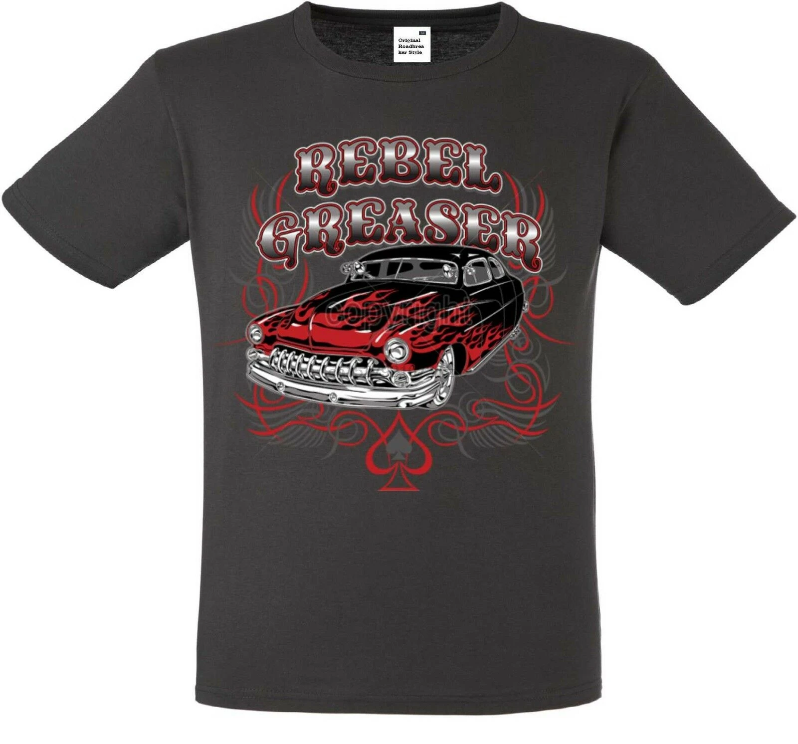 Серая Футболка hot rod us car ❐ стиль мотив модель rebel | Мужская одежда