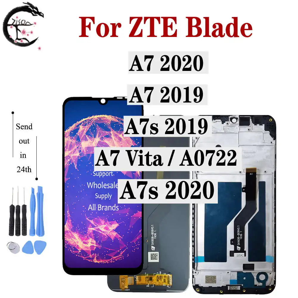 Дисплей для ZTE A7 2020 ЖК-дисплей A7s 2019 2019RU P963F02 с рамкой Vita A0722 сенсорный экран