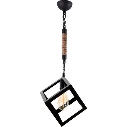 

Home Square Geometric Single Cube Pendant Lamp Galata Model Living Room Kitchen Young Room Office Chandelier Rustic Lighting