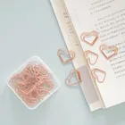 Скрепка TUTU, 25 шт.кор., металлическая, розовое золото, зажим для бумаги, канцелярские принадлежности, школьные и офисные принадлежности, H0382