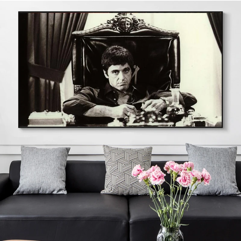 

Movie Portrait Decorative Painting Art Posters and Prints on Canvas Wall Art Cool Man Picture for Living Room Home Decor