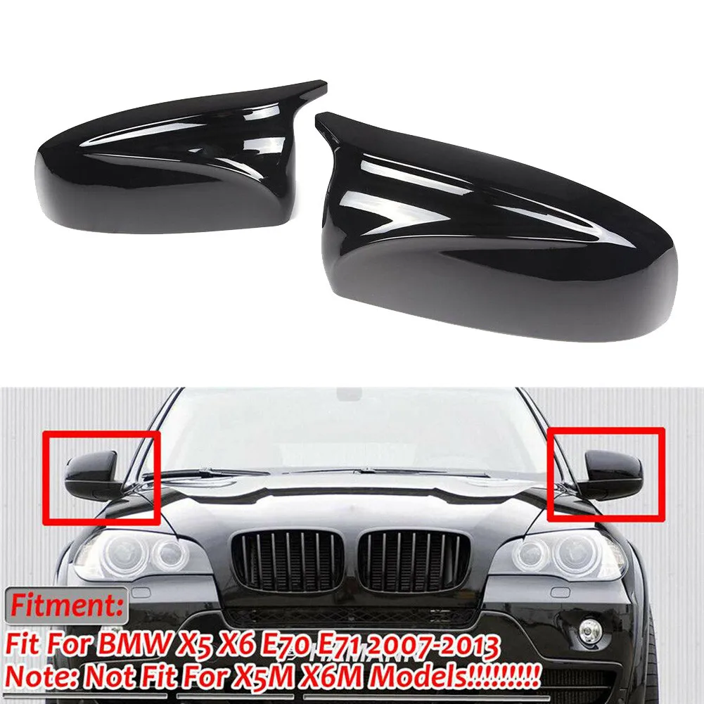 

Replacement Rear View Mirror Cap Side Mirror 2 Pcs ABS Plastic For BMW X5 X6 E70 E71 2007-2013