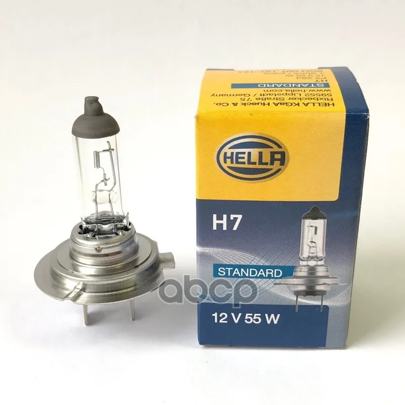 Лампа 12v H7 55w Hella Standart 1 Шт. Картон 8gh007157 121 HELLA арт. 8GH007157121|Лампы для автомобильных