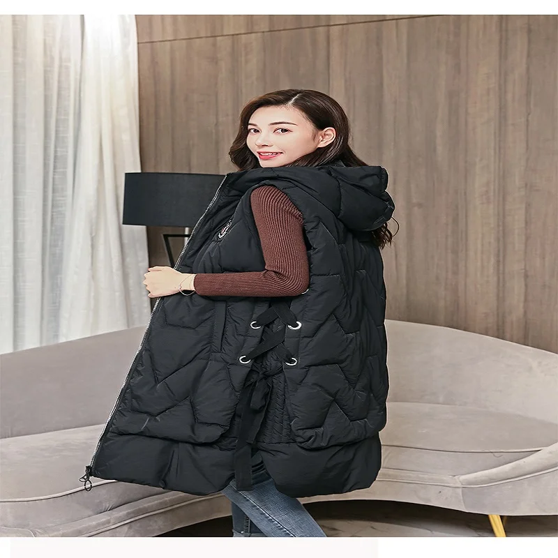 Пуховое пальто жилет женская осенняя и зимняя одежда 2019 Новая Модная хлопковая