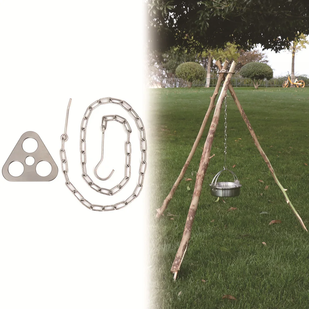 

Многофункциональное кольцо для инструментов, из нержавеющей стали, для использования на природе, портативный штатив для кемпинга, подвесно...