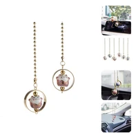 2pcs hanging decor funny car accessory durable cute cat accessory car pendant for home hanging widget hanging decor