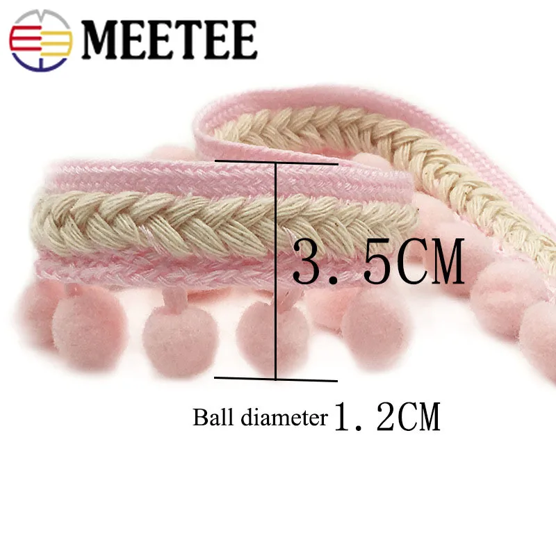 10 метров Meetee вышитая лента 12 мм помпон шариковая с бахромой шитье кружева сделай