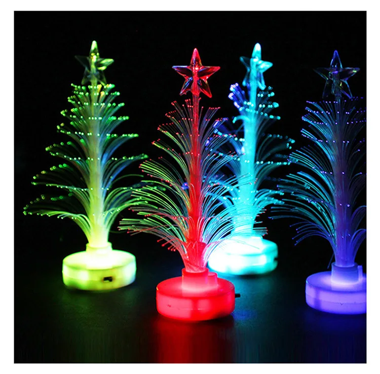 Рождественская елка из оптического волокна светодиодная Праздничная декорация