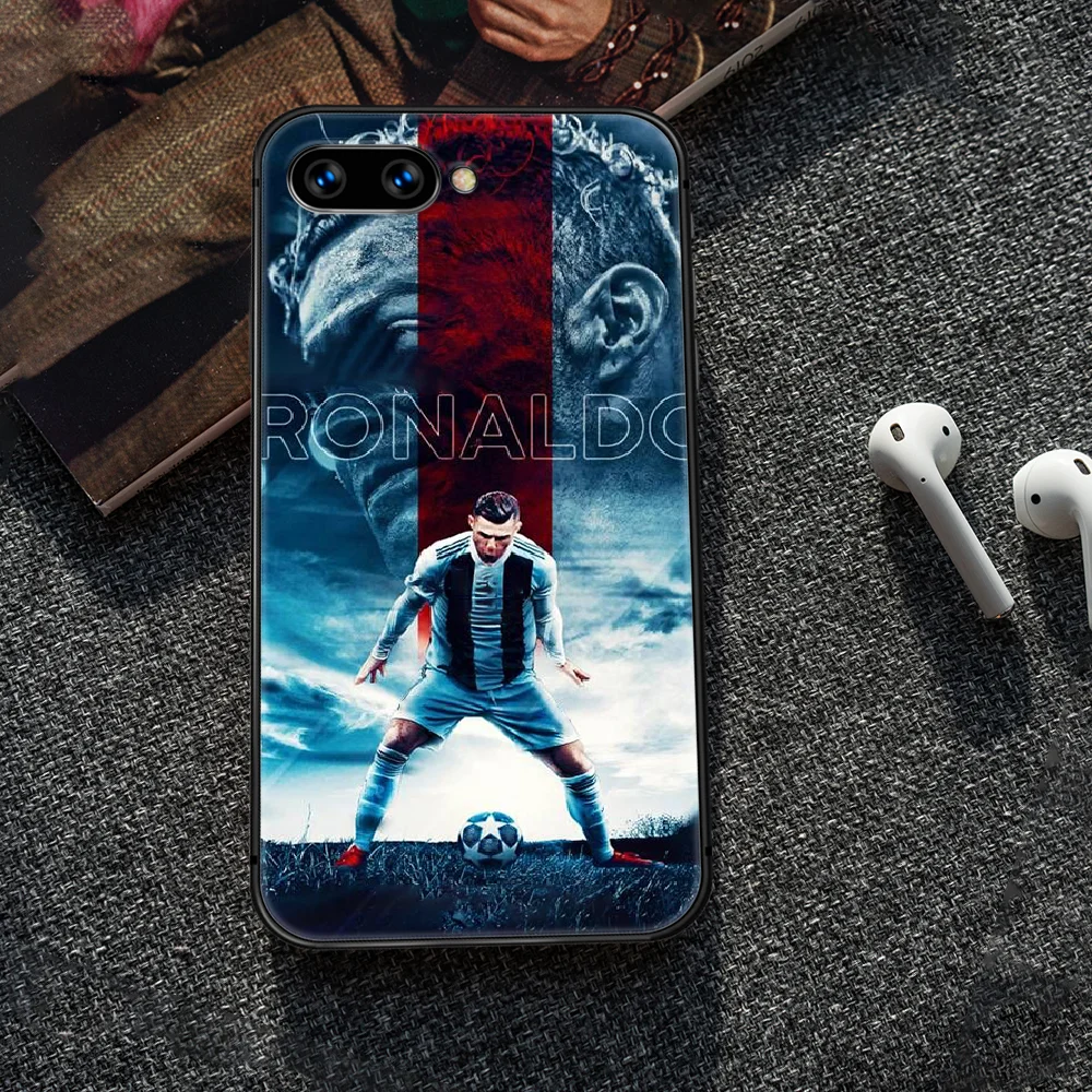 

Ronaldo Football star CR7 Phone Case Cover Hull For HUAWEI honor 8 8c 8a 8x 9 9a 9x V10 MATE 10 20 I lite pro black bumper