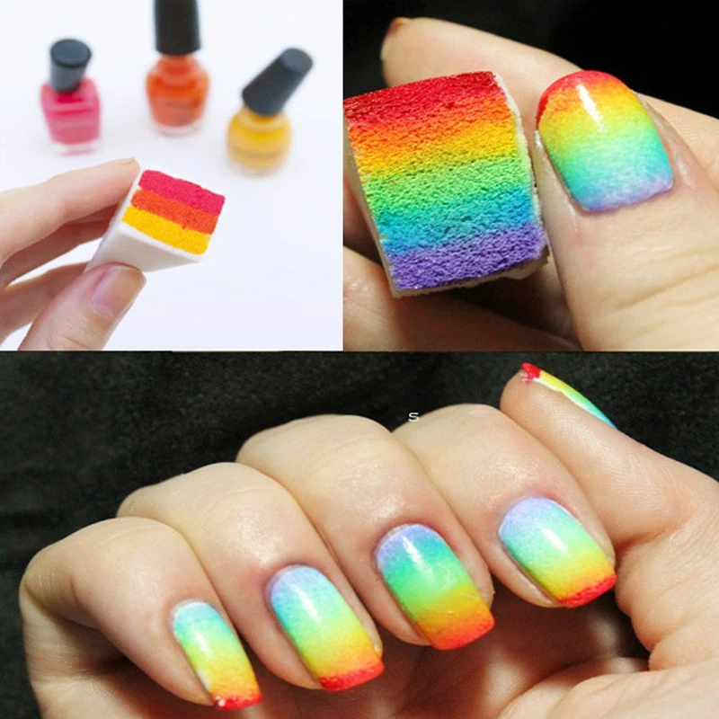 Инструмент для стемпинга ногтей градиентный цветной штамп дизайна скребок с