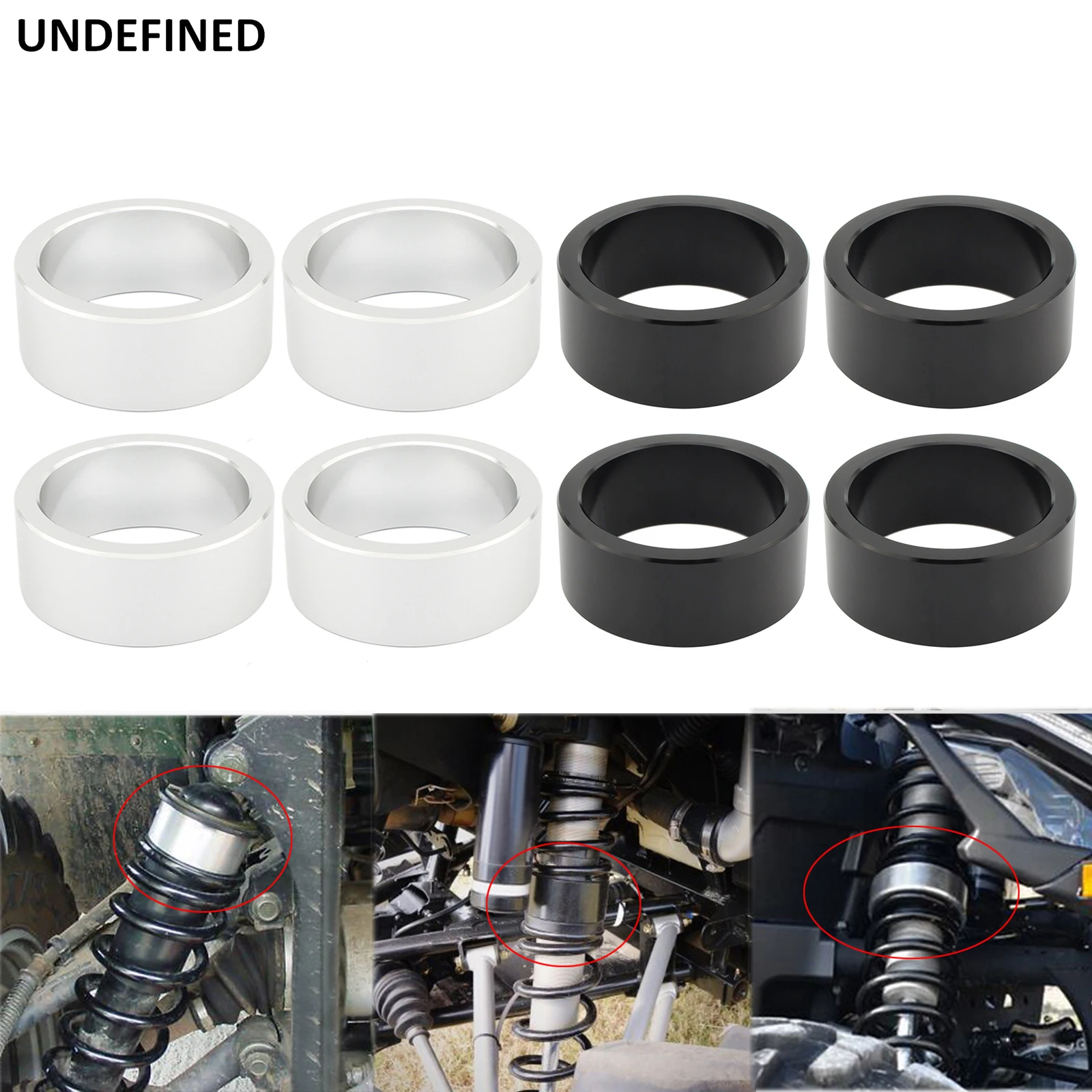 

2.5" Shock Absorber Lift Spacer Kit For Honda Yamaha Kawasaki Brute Force Rancher 350 Arctic Cat 250 Polaris Sportsman ATV Parts