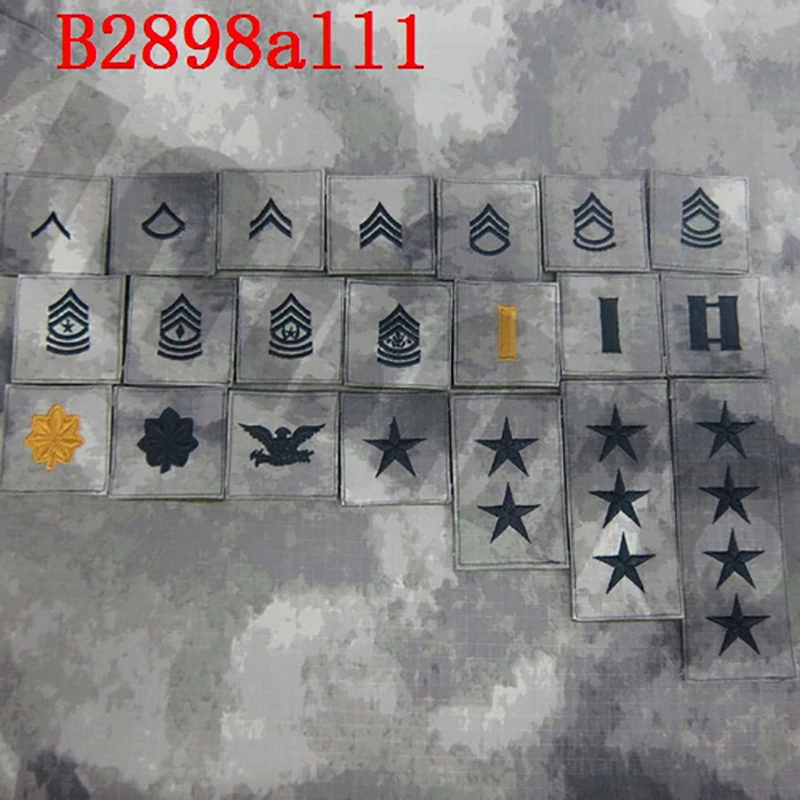 Вышитая нашивка A-TACS AU черный дизайн армия США военный тактический крючок на