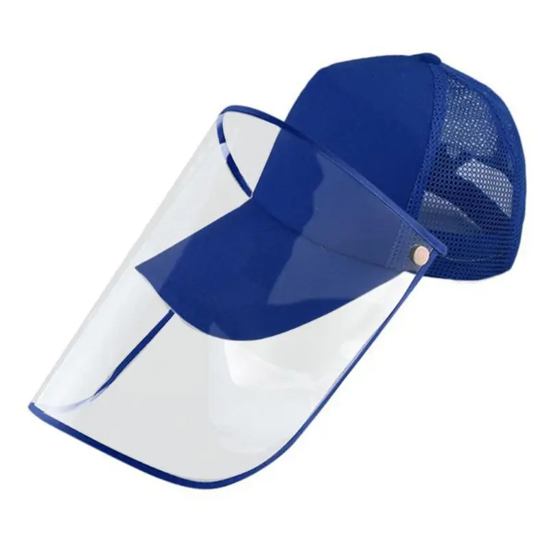 Унисекс контрастный цвет сетка бейсбольная кепка прозрачный щиток для лица анти