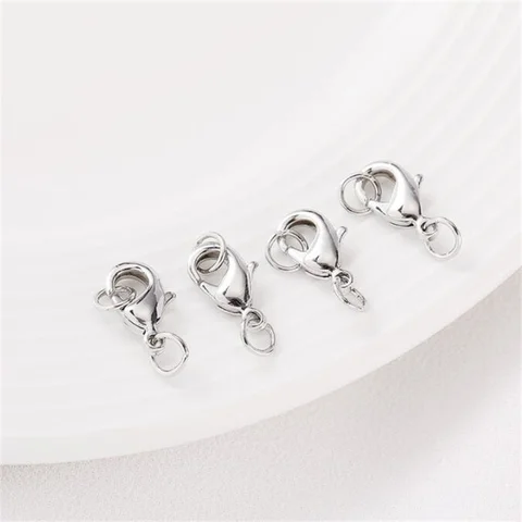 20 шт., застежки-карабины золотого цвета из нержавеющей стали