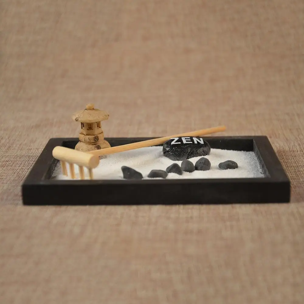 Искусно статуя Будды дзен сад песок медитация спокойный Релакс Декор набор