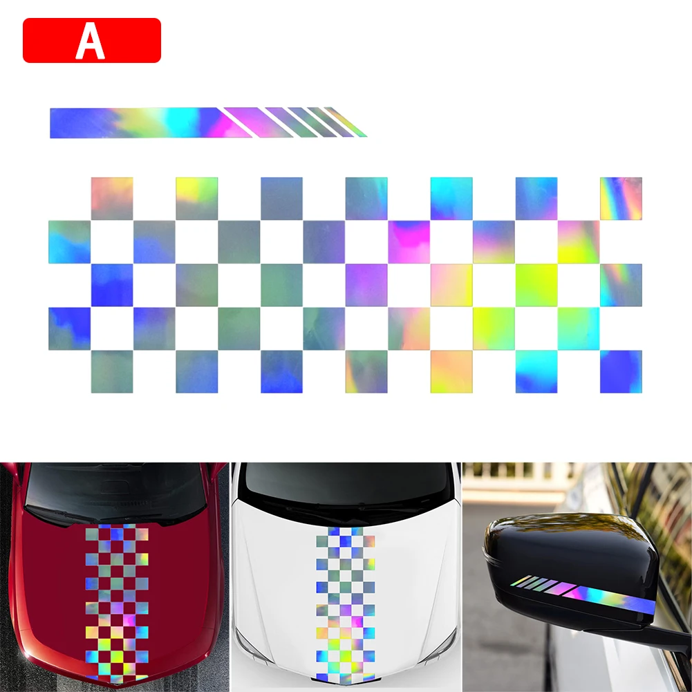 

Fashion Car Hood Stripe Graphic Decal Vinyl Body Racing Rearview mirror Sticker Exterior Accessories Car-styling