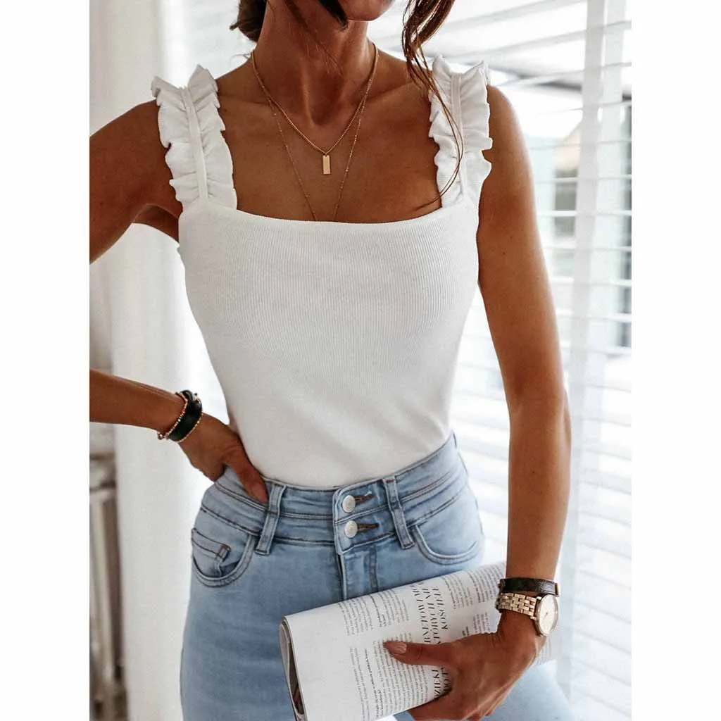 Женский однотонный короткий топ без рукавов с перекрещивающимися бретелями