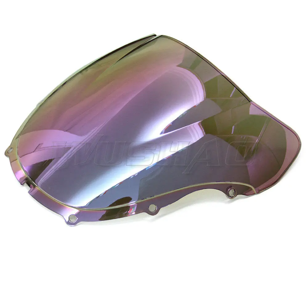 Мотоцикл двойной пузырь лобовое стекло ветер экран для 1999 2000 Honda CBR600F F4 CBR 600 F 600F CBR600F4 99 00 черный Иридиум