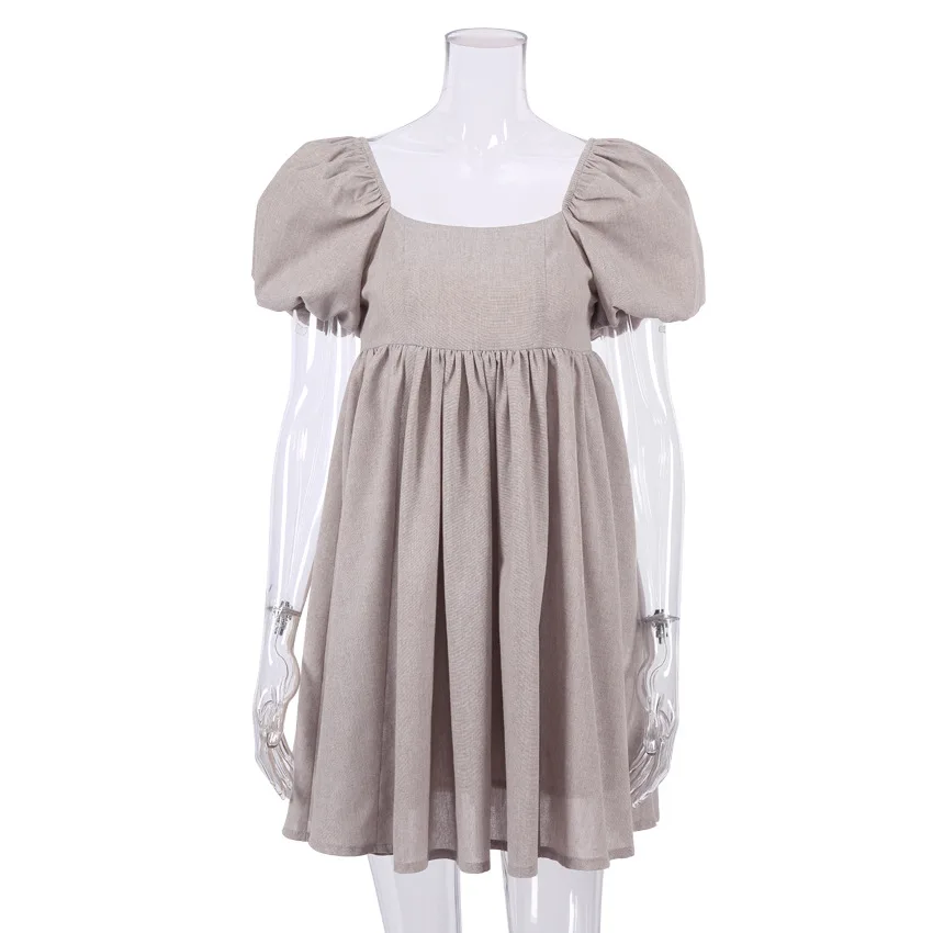 

Cotton and Linen Dresses Women Korean Fashion Natural Fiber Sexy Elegant Dresses Summer Vintage Evening Party Dress Womens Robe