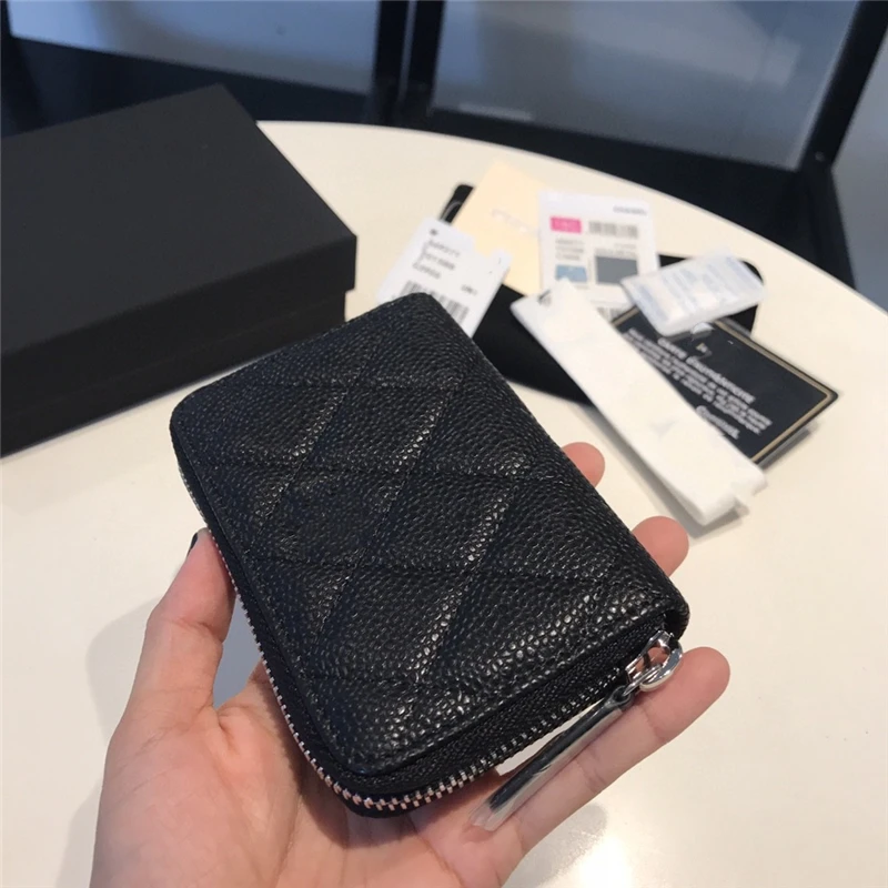 

Genuine Cow Leather Luxury Top Quality Brand Fashion Vintage Credit ID Card Holder With Business Card Case Coin Purse Card Bag
