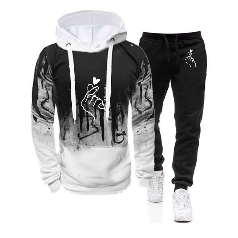 

Костюм спортивный мужской повседневный из свитшота и брюк