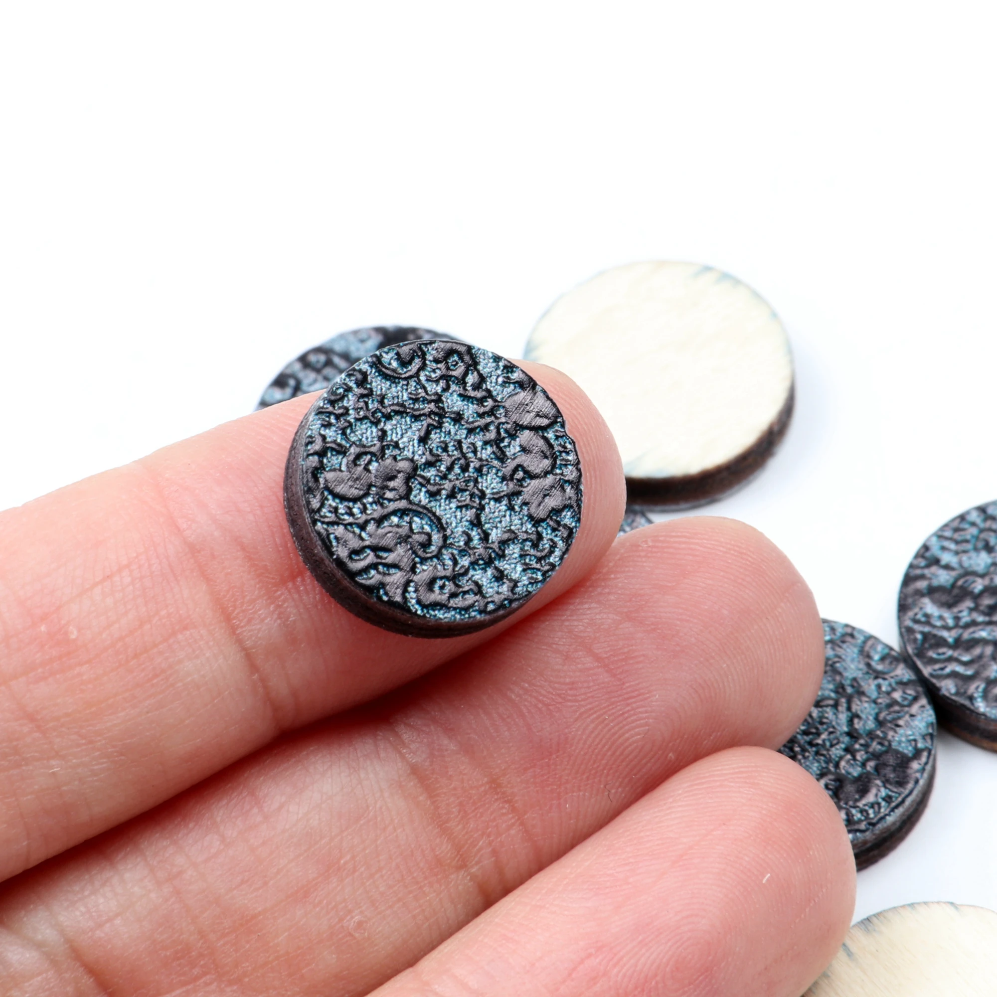 Уникальный 3D геометрический тисненый 16 мм круглый цветной рисунок узор лазерная