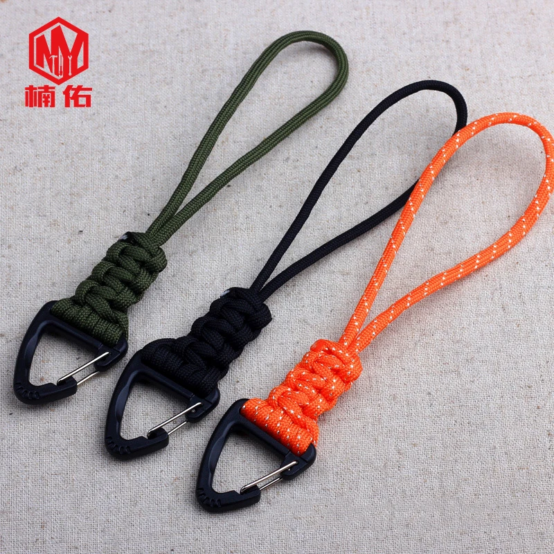 

1PC Hand-Woven Seven-Core Umbrella Rope Triangle Keychain Lanyard Flashlight Rope Anti-Dropping Rope Knife Pendant