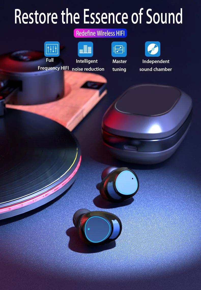 CALETOP G16 TWS 5,0 Bluetooth наушники тяжелый бас 6D стерео HiFi Звук светодиодный дисплей гарнитуры 6000 мАч зарядная коробка IPX7 водонепроницаемый